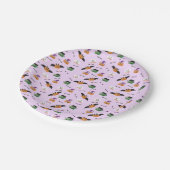 Trick oder behandeln Niedliche Pumpkin-Kürbislater Pappteller (Schrägansicht)