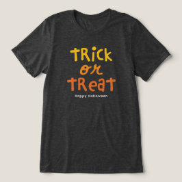 Trick oder behandeln niedliches schwarz-orangefarb Tri-Blend shirt