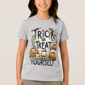 Trick oder Behandeln Sie sich selbst - Halloween Tri-Blend Shirt (Vorderseite)