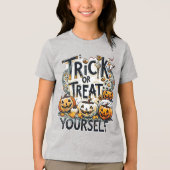 Trick oder Behandeln Sie sich selbst - Halloween Tri-Blend Shirt (Vorderseite)