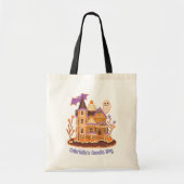 Trick oder Behandeln Spuk Hauskandy nach Maß Tragetasche (Vorne)