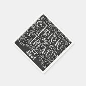 Trick oder behandeln Vintages Chalk-Knochen-Hallow Serviette (Ecke)