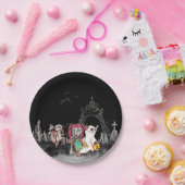 Trick oder behandelnde Halloween Pappteller (Party)