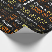 Trick oder behandelt riechen meine Füße Geschenkpapier (Ecke)