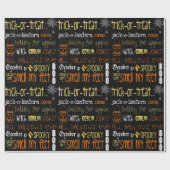 Trick oder behandelt riechen meine Füße Geschenkpapier (Flach)