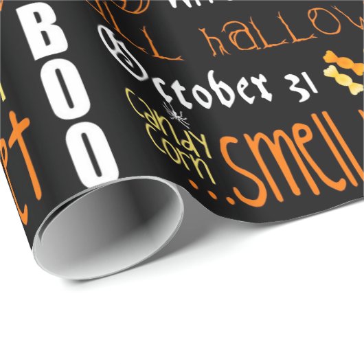 Trick oder behandelt riechen meine Füße Geschenkpapier (Rolleneckpunkt)