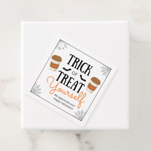 Trick oder behandle dich selbst Halloween-Geschenk Geschenkanhänger (Beispiel)