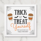 Trick oder behandle dich selbst Halloween-Geschenk Geschenkanhänger (Vorderseite)