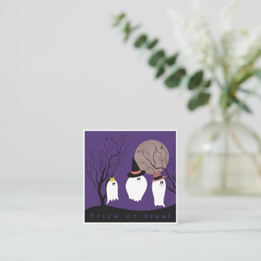Trick oder Behandlung Begleitkarte (Stehend Vorderseite)