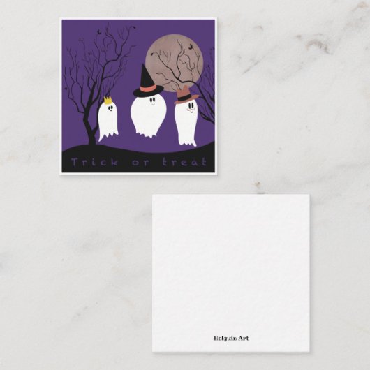 Trick oder Behandlung Begleitkarte (Vorne/Hinten)