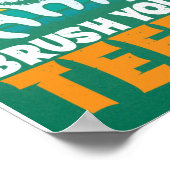 Trick oder Behandlung Brush Ihre Zähne Zahnpuder S Poster (Ecke)