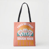 Trick oder Behandlung Brush Ihre Zähne Zahnpuder S Tasche (Vorderseite)