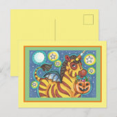 TRICK ODER BEHANDLUNG BVT WING ZEBRA, HALLOWEEN KA POSTKARTE (Vorne/Hinten)