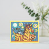 TRICK ODER BEHANDLUNG BVT WING ZEBRA, HALLOWEEN KA POSTKARTE (Stehend Vorderseite)
