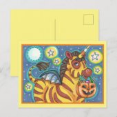 TRICK ODER BEHANDLUNG BVT WING ZEBRA, HALLOWEEN KA POSTKARTE (Vorne/Hinten)