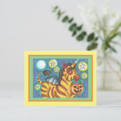 TRICK ODER BEHANDLUNG BVT WING ZEBRA, HALLOWEEN KA POSTKARTE (Stehend Vorderseite)