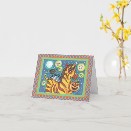 TRICK ODER BEHANDLUNG BVT WING ZEBRA, NIEDLICH HAL KARTE (Gelbe Blume)