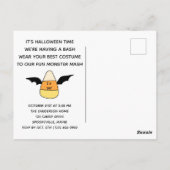 Trick oder Behandlung Candy Corn Einladung Postkar Postkarte (Rückseite)