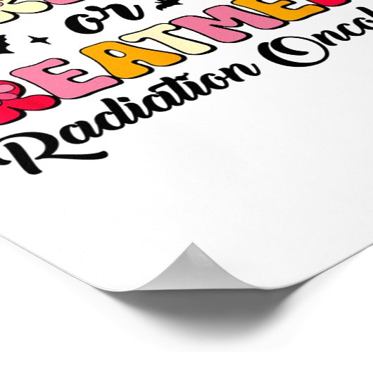 Trick oder Behandlung der Bestrahlung Onkologie Ha Poster (Ecke)
