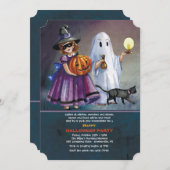 Trick oder Behandlung der Halloween-Einladung Einladung (Vorne/Hinten)