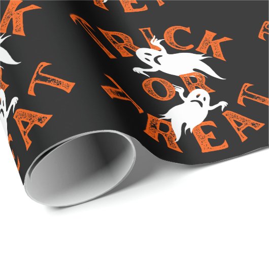 Trick oder Behandlung Geschenkpapier (Rolleneckpunkt)