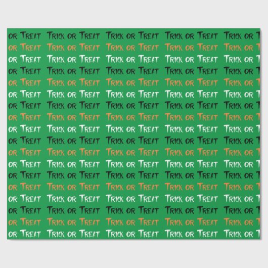 Trick oder Behandlung Geschenkpapier (Flach)
