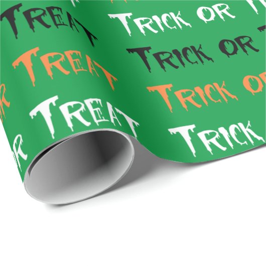 Trick oder Behandlung Geschenkpapier (Rolleneckpunkt)