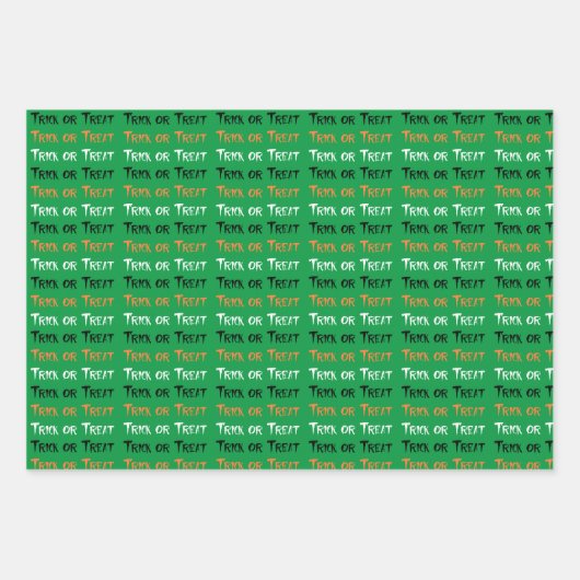 Trick oder Behandlung Geschenkpapier Set (Vorderseite 2)