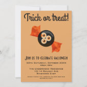 TRICK ODER BEHANDLUNG HALLOWEEN EINLADUNG (Vorderseite)