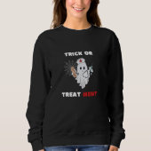 TRICK ODER BEHANDLUNG HALLOWEEN GHOST NURSE SWEATSHIRT (Vorderseite)