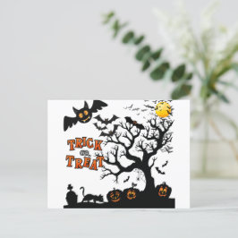 Trick oder Behandlung, Halloween-Nacht Postkarte