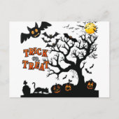 Trick oder Behandlung, Halloween-Nacht Postkarte (Vorderseite)