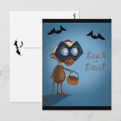 Trick oder Behandlung - Halloween Postkarte (Vorne/Hinten)