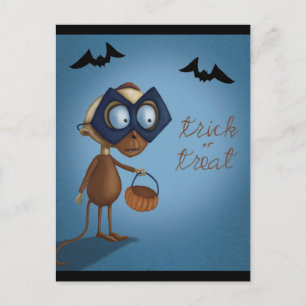 Trick oder Behandlung - Halloween Postkarte