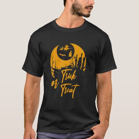 Trick oder Behandlung - Halloween Retro Vintag T-Shirt (Vorderseite)