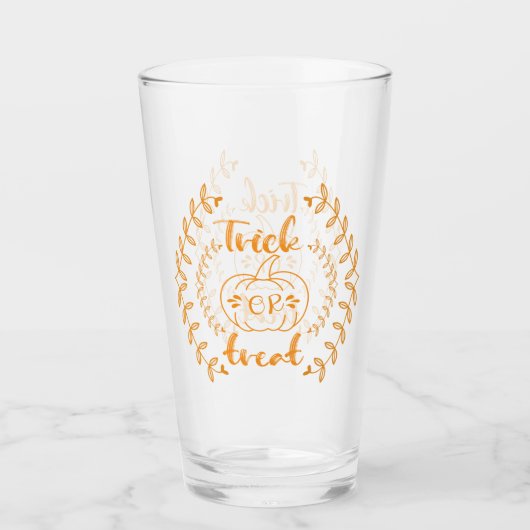 Trick oder Behandlung im Rahmen von Pflanze Glas (Vorderseite)