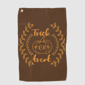 Trick oder Behandlung im Rahmen von Pflanze Golfhandtuch (Vorderseite)