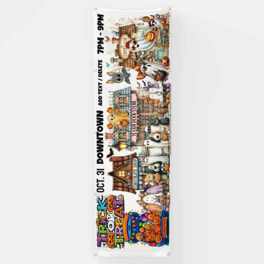 Trick oder Behandlung - Kot oder Leckerei - Untern Banner (Vertikal)