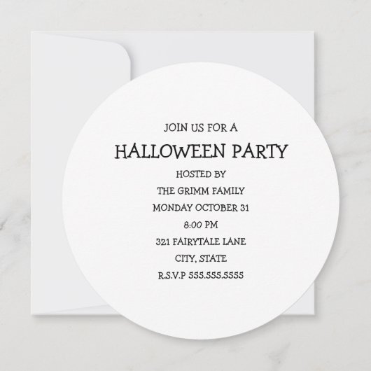 Trick oder Behandlung mit Jack Einladung (Rückseite)