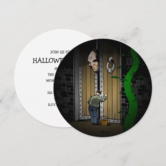 Trick oder Behandlung mit Jack Einladung (Vorne/Hinten)