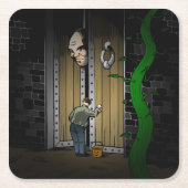 Trick oder Behandlung mit Jack Rechteckiger Pappuntersetzer (Vorderseite)