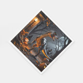 Trick oder Behandlung mit Velociraptor Serviette (Ecke)