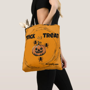 Trick oder Behandlung, Name, halloween orange Pump Tasche