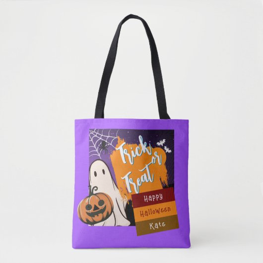 Trick oder Behandlung, Name, halloween orange Pump Tasche (Vorderseite)