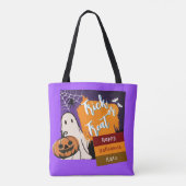 Trick oder Behandlung, Name, halloween orange Pump Tasche (Rückseite)