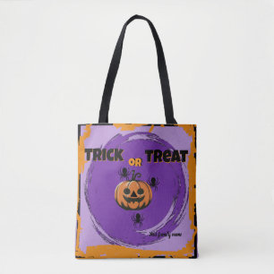 Trick oder Behandlung, Name, halloween orange Pump Tasche
