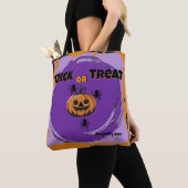 Trick oder Behandlung, Name, halloween orange Pump Tasche (Von Nahem)