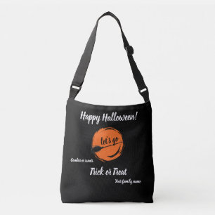 Trick oder Behandlung, Name, halloween, personalis Tragetaschen Mit Langen Trägern