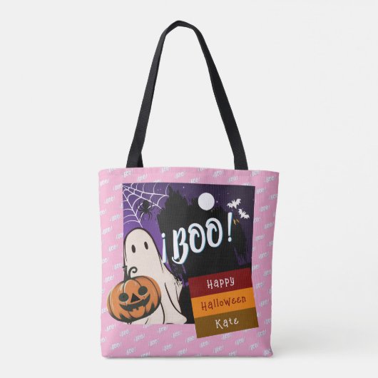 Trick oder Behandlung, Name persolated halloween p Tasche (Rückseite)