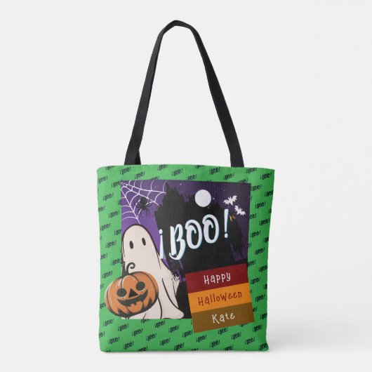 Trick oder Behandlung, Name persolated halloween p Tasche (Rückseite)